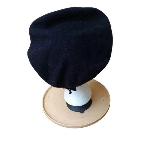 US ARMY Military Black 100% Wool Beret SIZE 6 7/8 Made USA - Picture 4 of 7